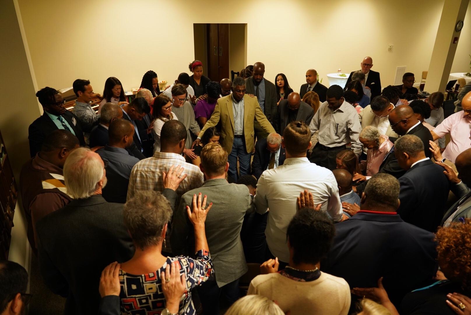 EGroup leaders and community commissioned in prayer