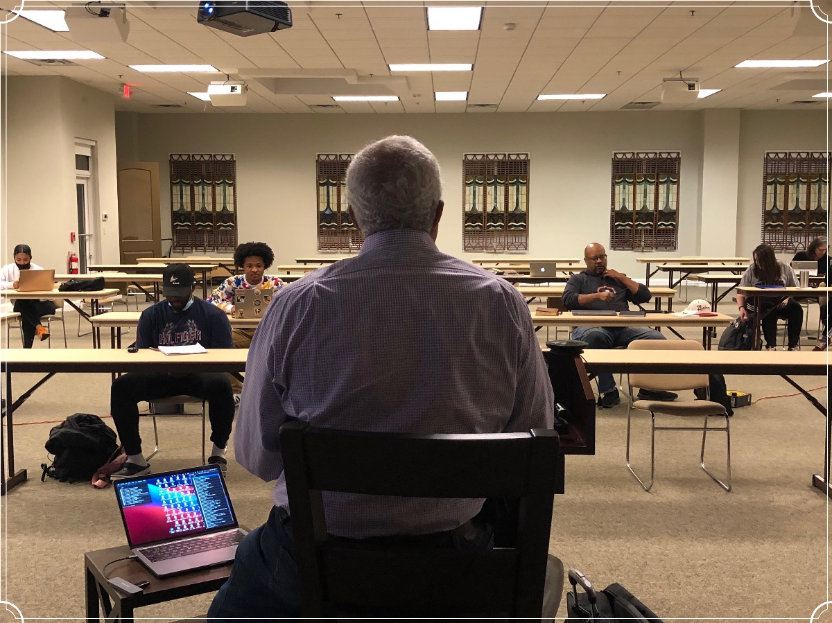 Leaders in a classroom session